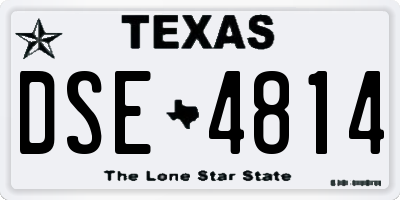 TX license plate DSE4814