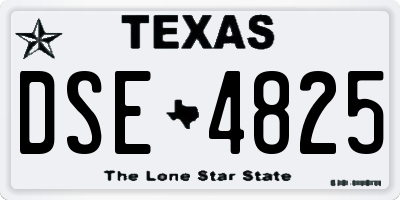 TX license plate DSE4825