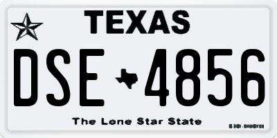 TX license plate DSE4856