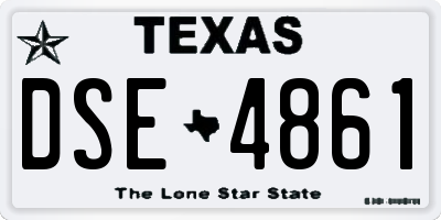 TX license plate DSE4861