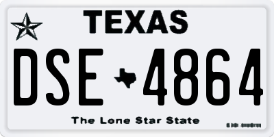 TX license plate DSE4864