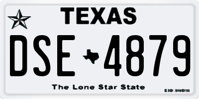 TX license plate DSE4879