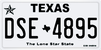 TX license plate DSE4895