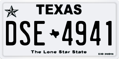 TX license plate DSE4941