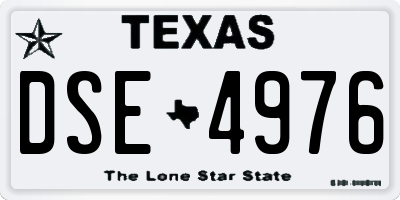 TX license plate DSE4976