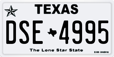 TX license plate DSE4995