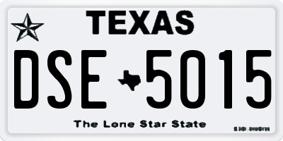 TX license plate DSE5015