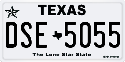 TX license plate DSE5055