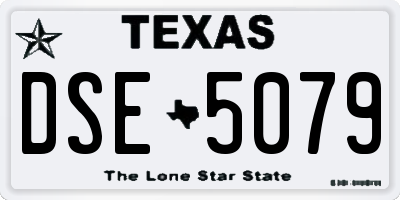 TX license plate DSE5079