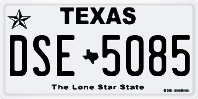 TX license plate DSE5085
