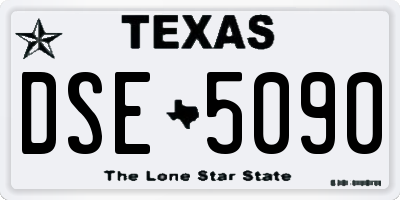 TX license plate DSE5090