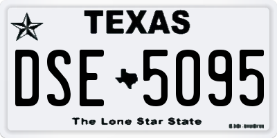 TX license plate DSE5095