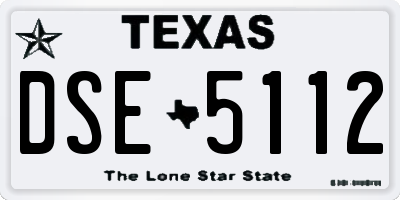 TX license plate DSE5112