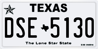 TX license plate DSE5130