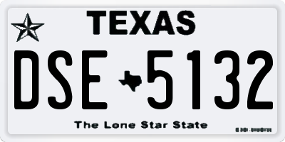 TX license plate DSE5132