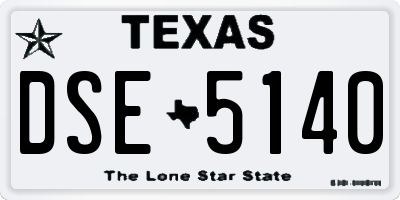 TX license plate DSE5140