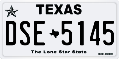 TX license plate DSE5145