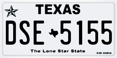 TX license plate DSE5155