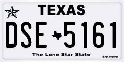 TX license plate DSE5161