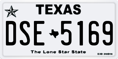 TX license plate DSE5169