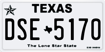 TX license plate DSE5170