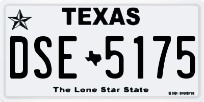 TX license plate DSE5175
