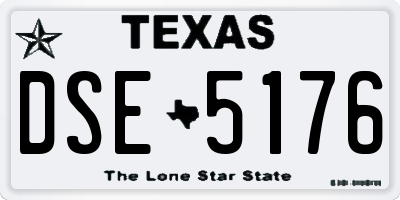 TX license plate DSE5176