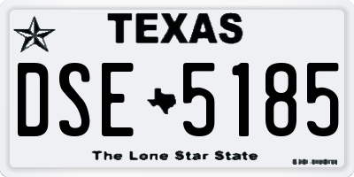TX license plate DSE5185