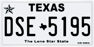 TX license plate DSE5195