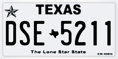 TX license plate DSE5211