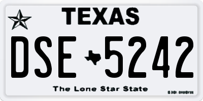 TX license plate DSE5242