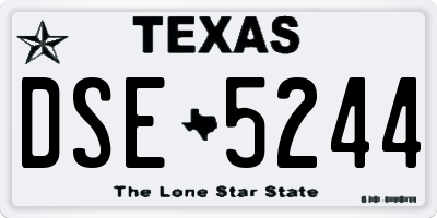 TX license plate DSE5244