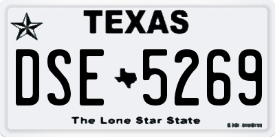 TX license plate DSE5269