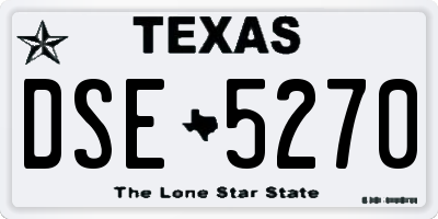 TX license plate DSE5270