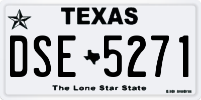 TX license plate DSE5271