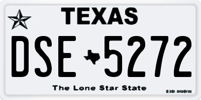 TX license plate DSE5272