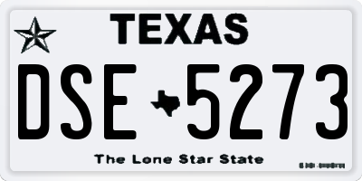 TX license plate DSE5273