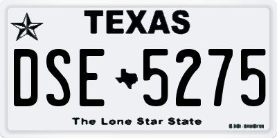 TX license plate DSE5275