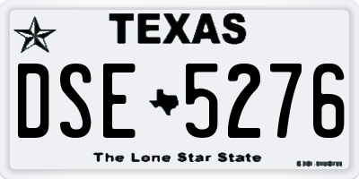 TX license plate DSE5276