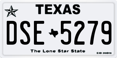 TX license plate DSE5279
