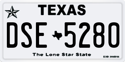 TX license plate DSE5280