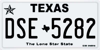 TX license plate DSE5282