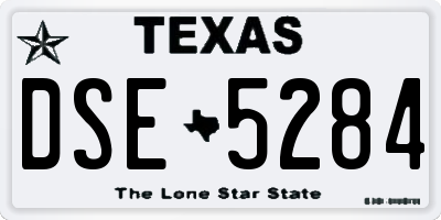 TX license plate DSE5284