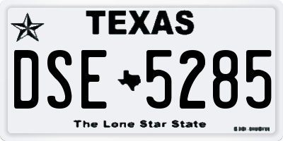 TX license plate DSE5285
