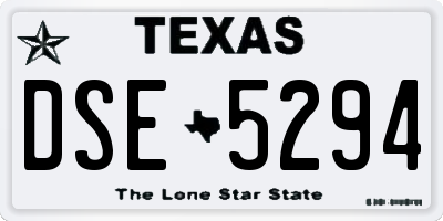 TX license plate DSE5294
