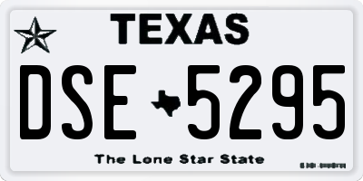 TX license plate DSE5295