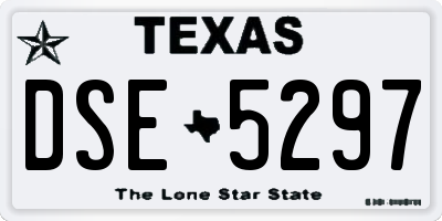 TX license plate DSE5297