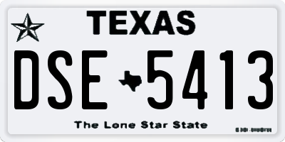 TX license plate DSE5413