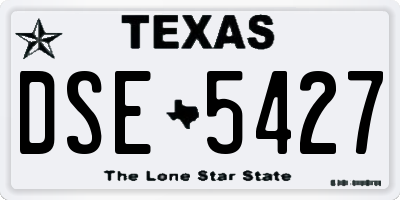 TX license plate DSE5427