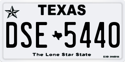 TX license plate DSE5440